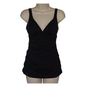 2 Bamboo black shirred swimdress 6 D cup